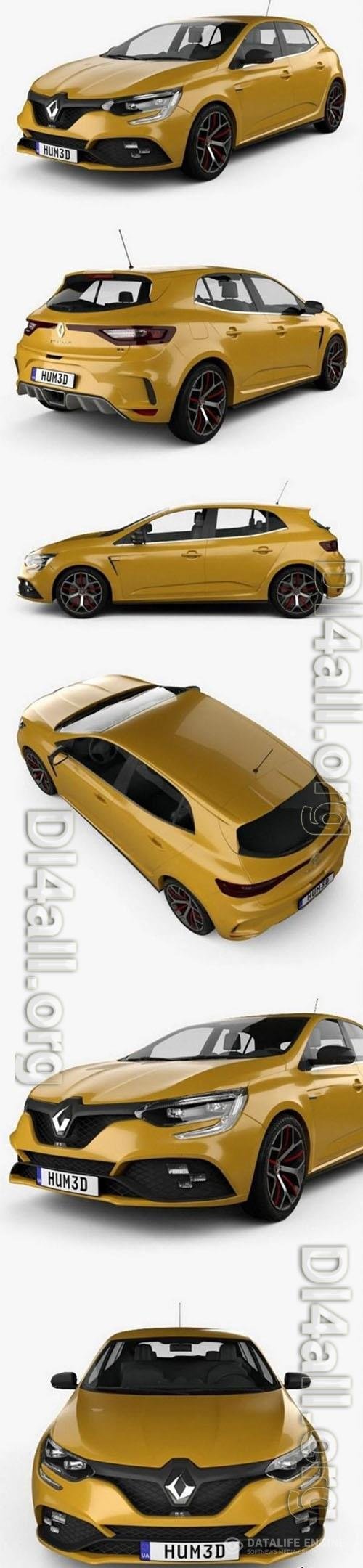 Renault Megane RS Trophy 300 hatchback 2018 3D Model