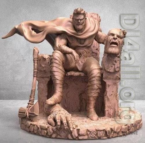 Thor Thanos in the throne 3D Print