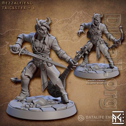 Mezzalfiend Trickster Male Bard B 3D Print