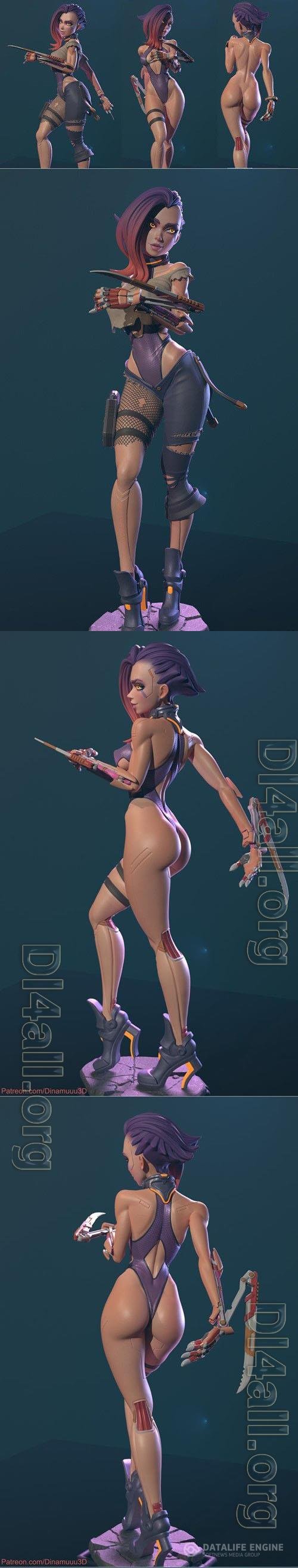 Cyberpunk Girl - Blossom 3D Print