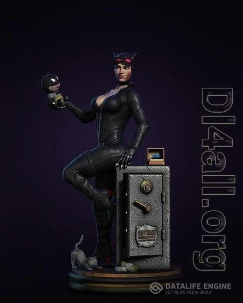 Catwoman Washed 3D Print