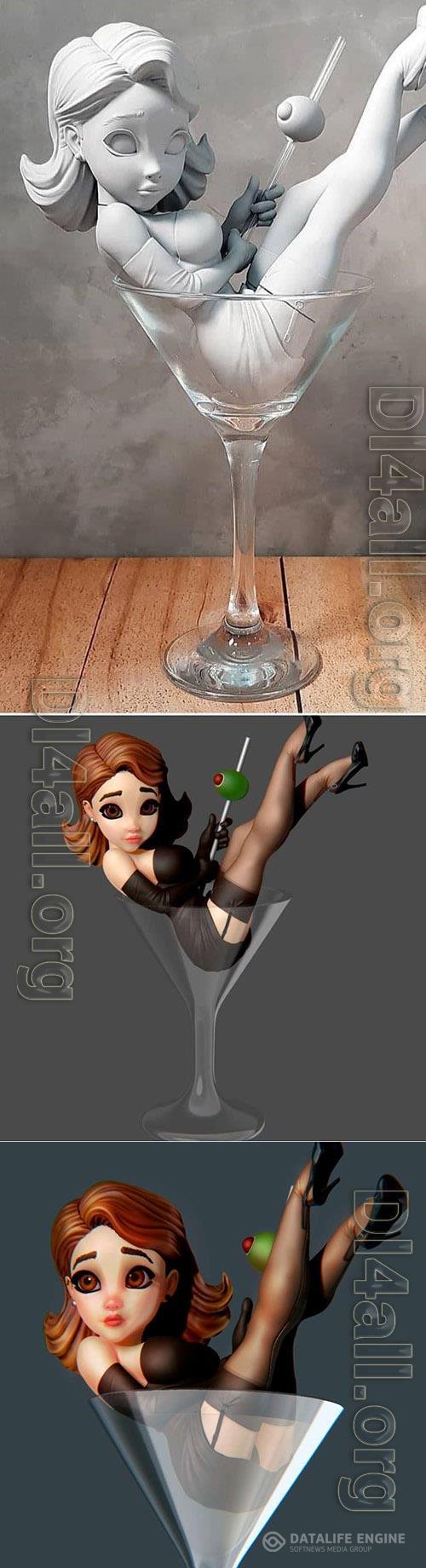 Martini Girl 3D Print