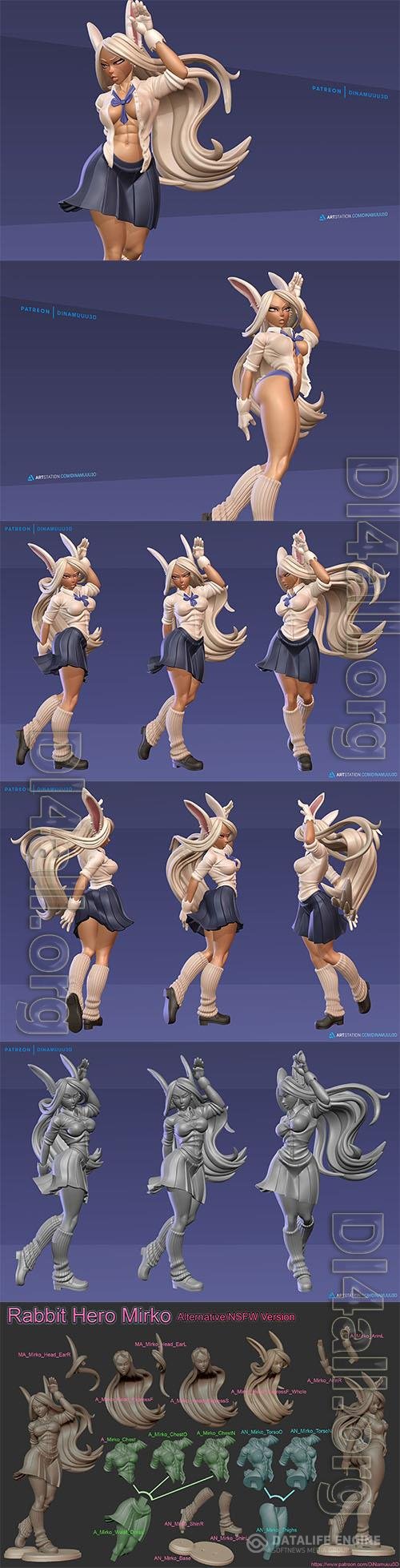 Rabbit Rumi Usagiyama School Girl SFW NSFW 3D Print