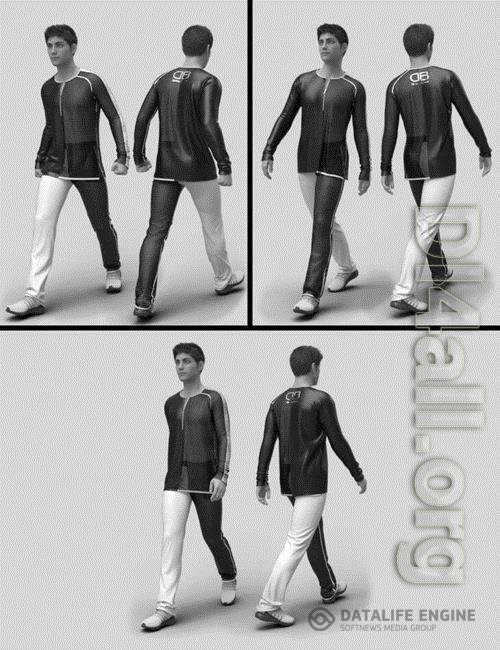 Cyclic Male Gaits for Genesis 8 and 8.1 Males