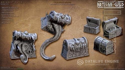 Artisan Guild - Treasures Chests and Mimics 3D Print