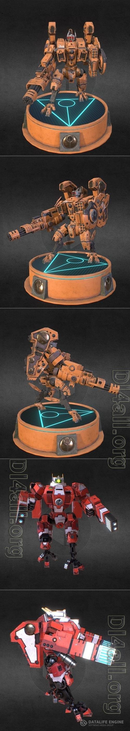 Tau Empire, Riptide Battle Armour and Tau Crisis Suit 3D Print