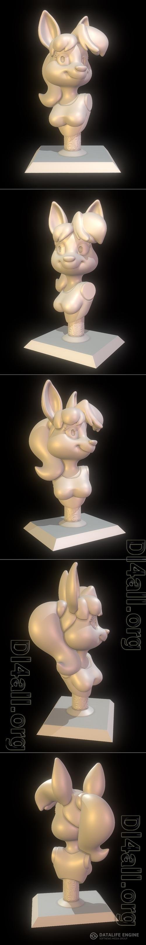 Rosana Anthro Doe Bust 3D Print