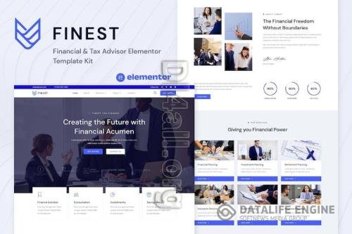 ThemeForest - Finest - Financial & Tax Advisor Elementor Template Kit -  40186444