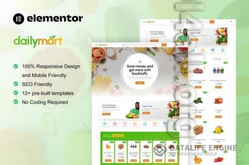 ThemeForest - DailyMart - Grocery Store Elementor Template Kit - 40185021