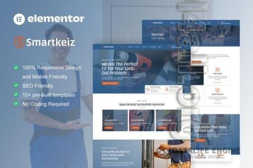 ThemeForest - Smartkeiz - Locksmith Service Elementor Template Kit - 40127798