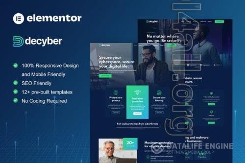 ThemeForest - Decyber - Cyber Security Services Elementor Template Kit - 40181860