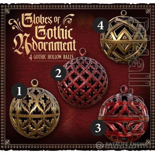 Raging Heroes Xmas - Globes of Gothic Adorment 3D Print