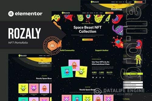 ThemeForest - Rozaly - NFT Portofolio Elementor Template Kit/40125620