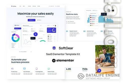 ThemeForest - SoftGear - SaaS Elementor Template Kit/40187252