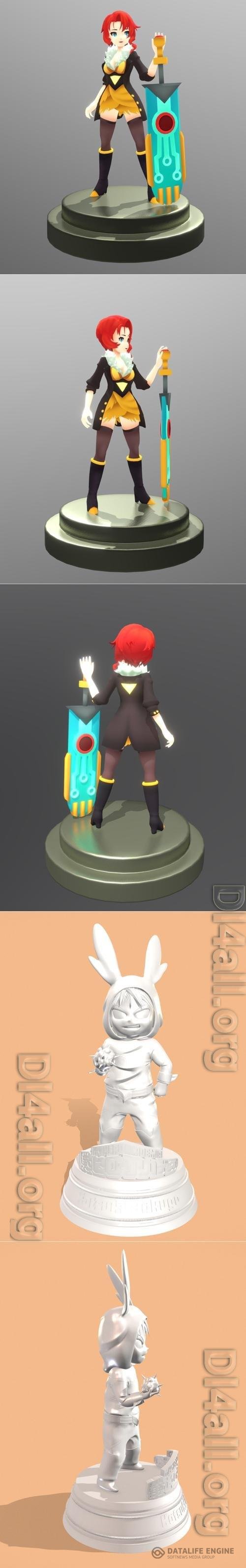 Red - Transistor and Shoto Todoroki - Boku no Hero Academia 3D Print