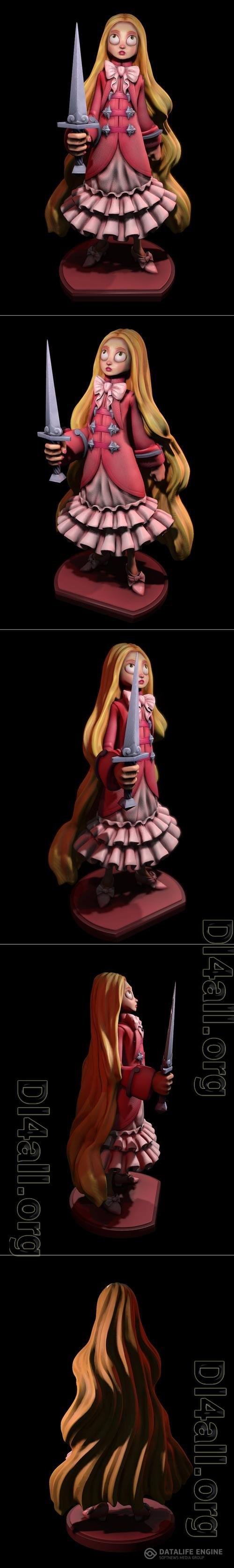 Girl in the darkness 3D Print