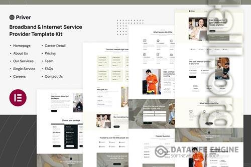ThemeForest - Priver - Broadband & Internet Service Provider Elementor Pro Template Kit/40367466