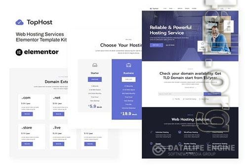 ThemeForest - TopHost - Web Hosting Services Elementor Template Kit/40255374