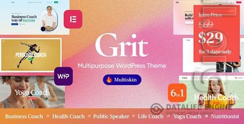 ThemeForest - Grit v1.0.1 - Coaching & Online Courses Multiskin WordPress Theme/40238300