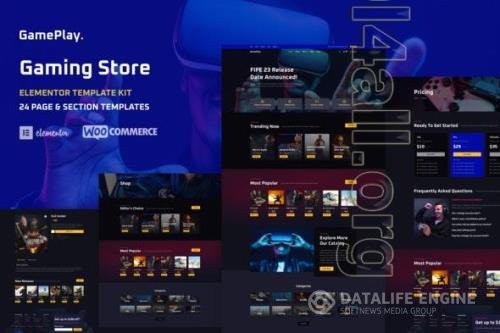 ThemeForest - GamePlay - Video Game Store Elementor Template Kit/40441504