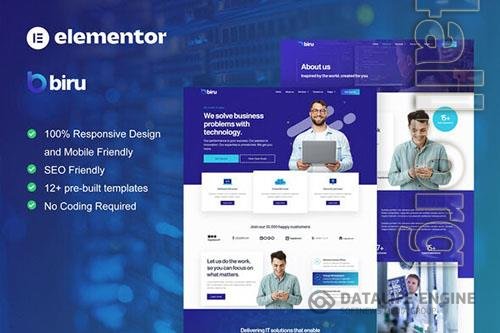 ThemeForest - Biru - IT Services Elementor Pro Full Site Template Kit/40368194