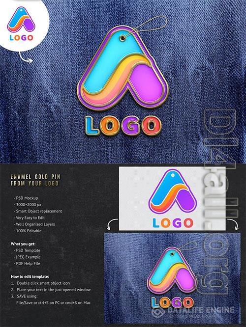 Enamel Logo Mockup