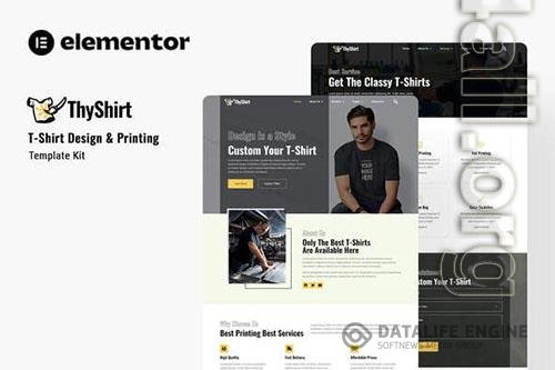 ThemeForest - Thyshirt - TShirt Design and Printing Elementor Template Kit/40488999