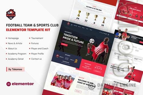 ThemeForest - Wolves - Football Team & Sports Club Elementor Template Kit/40489536