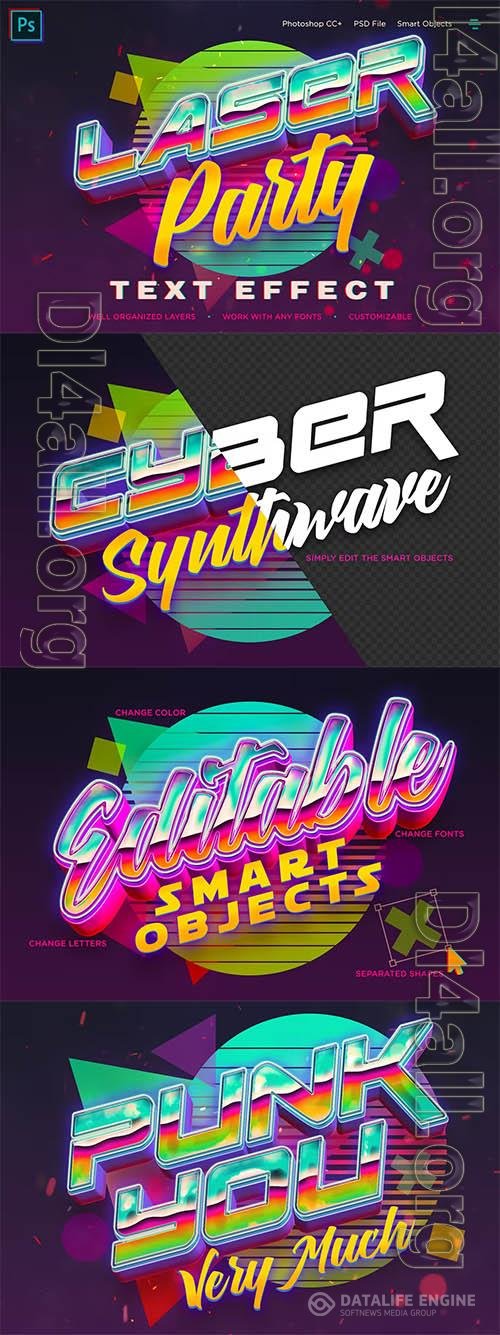 Synthwave Retro Vibrant 3D Text Effects