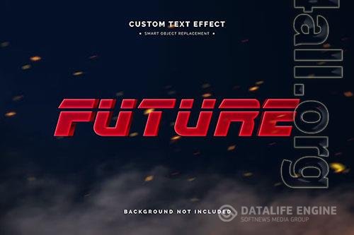 Futuristic 3D Text Effect Mockup