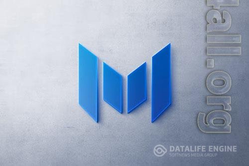 Blue Signage Logo Mockup