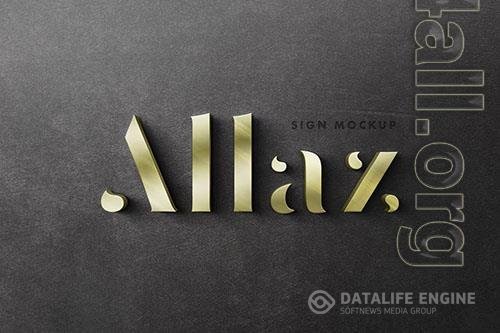 3D Signage Logo Mockup