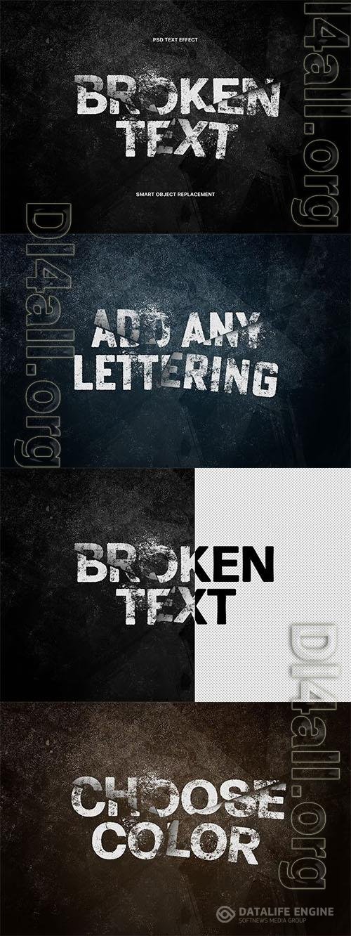 Broken Text Photoshop Effect