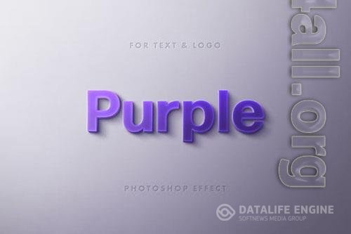 Purple Typography Logo and Text Effect