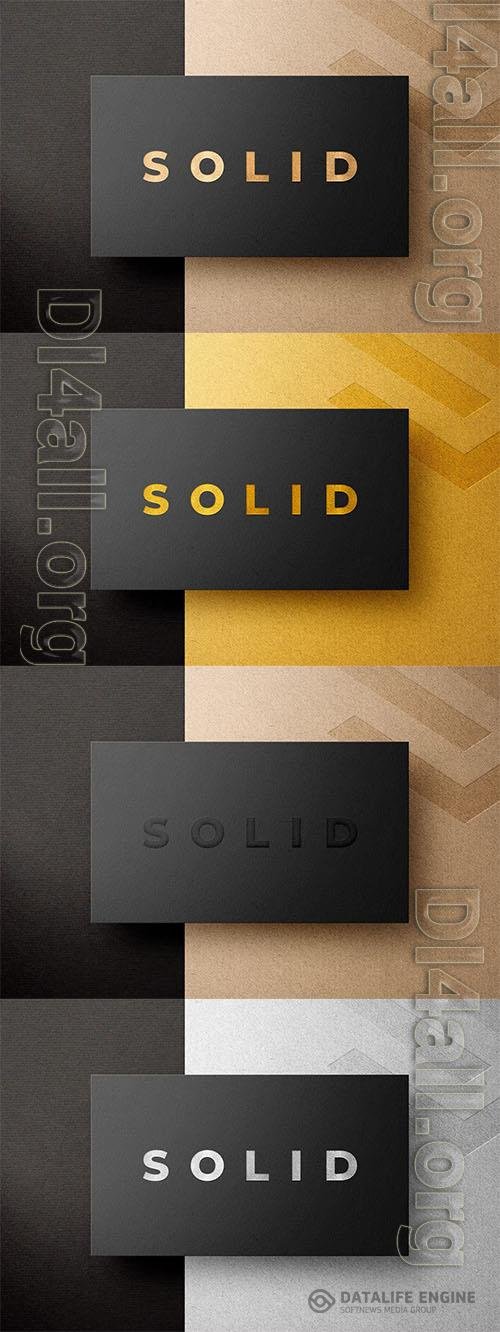 Metallic Foil Logo Mockups