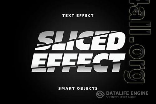 Sliced Letters Text Effect PSD