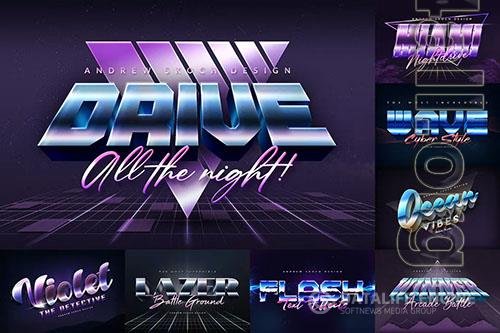 80s Style Text Effects PSD