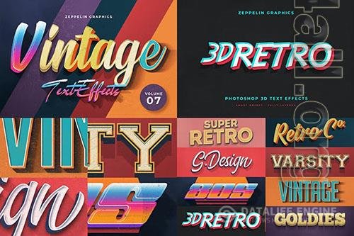 10 Vintage Text Effects Vol.7 PSD