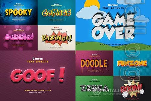 3D Cartoon Text Effects PSD