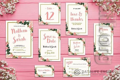 Floral Wedding Invitation Suite