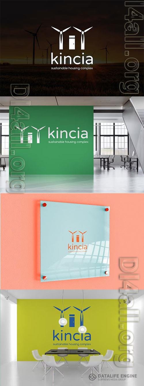 Kincia Negative Space Green Energy Logo