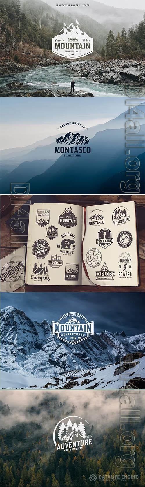 16 Adventure Badges & Logo