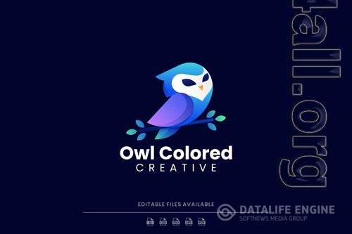 Owl Gradient Logo PSD