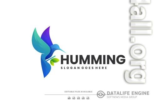 Hummingbird Gradient Logo PSD