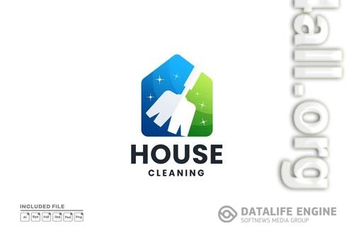 House Cleaning Logo PSD