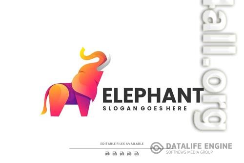 Elephant Gradient Logo PSD