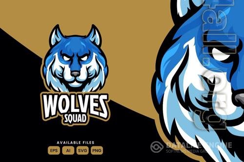 Wolf Sport Mascot Logo PNG