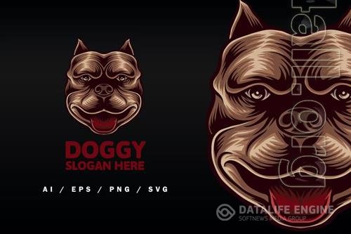 Bulldog Logo Template PNG