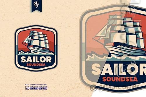 Vintage Sailor Badge Logo