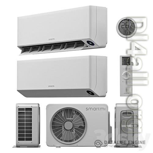 Xiaomi Smartmi Air Conditioner + Outside 3D Models